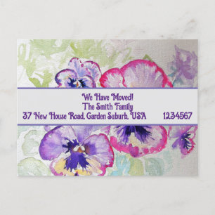 Carte Postale Pany Flowers New Address Postcard, We Are Moving