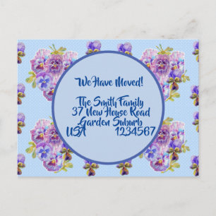 Carte Postale Pany Flowers New Address Postcard, We Are Moving