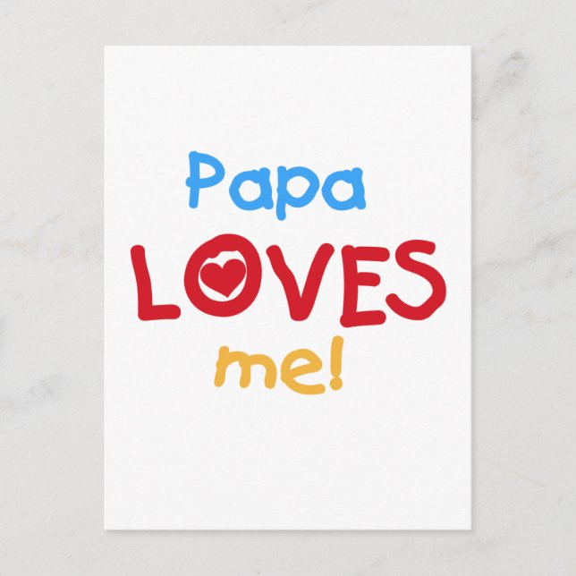 Carte Postale Papa aime mes t-shirts et cadeaux (Devant)