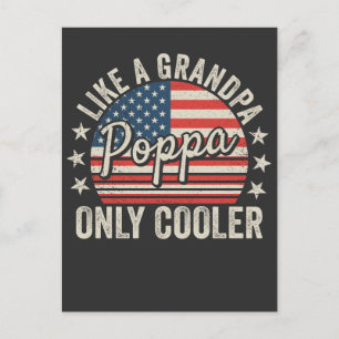 Carte Postale Papa comme un grand-père mais en plus cool Drapeau