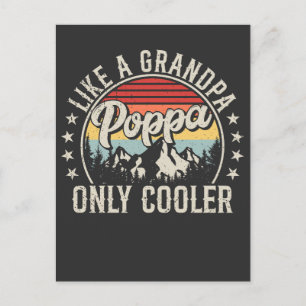 Carte Postale Papa comme un grand-père mais en plus cool Rétro
