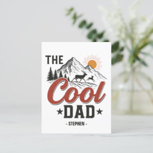 Carte Postale Papa Cool - Rustic Mountain et Deer Design