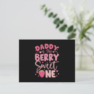 Carte Postale Papa de la douce baie d'anniversaire à la fraise