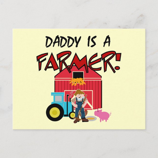 Carte Postale Papa est un paysan t-shirts et cadeaux (Devant)