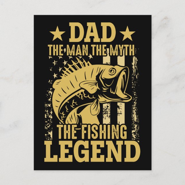 Carte Postale Papa - L'Homme, Le Mythe, La Légende De La Pêche (Devant)