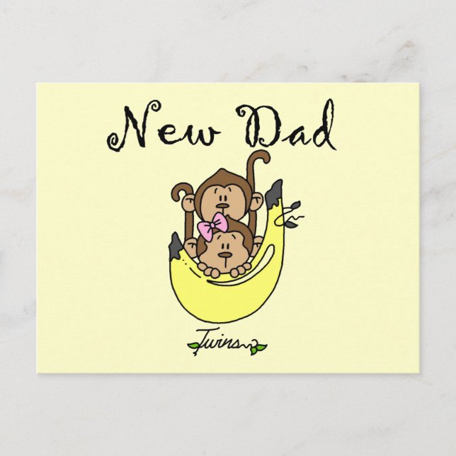 Carte Postale Papa of Twins Boy and Girl Tshirts and Gifts (Devant)