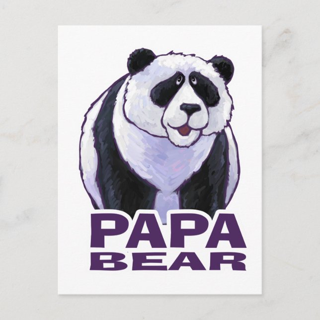 Carte Postale Papa Panda Bear (Devant)