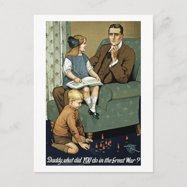Carte Postale Papa, qu'as-tu fait pendant la Grande Guerre ? (Devant)