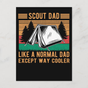 Carte Postale Papa Scouter Drôle Tente Extérieure Père