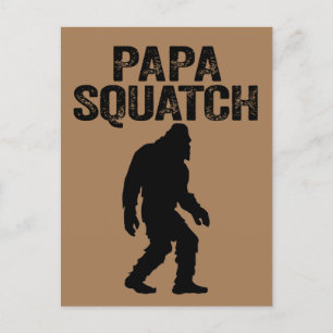 Carte Postale Papa Squatch Funny Bigfoot - Cadeau Fête des pères