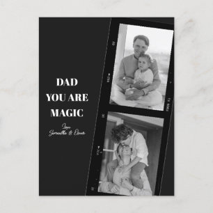 Carte Postale 'Papa tu es magique' Photo de deux pères personnal