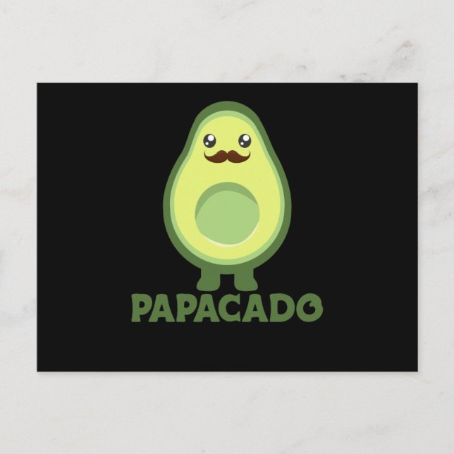 Carte Postale Papacado Avocado Couple Avocados en santé (Devant)
