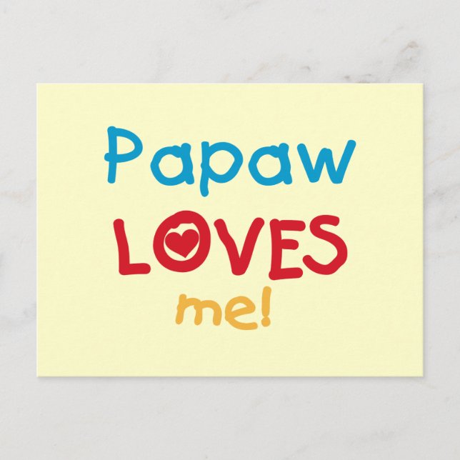 Carte Postale Papaw Loves Me T-shirts et cadeaux (Devant)
