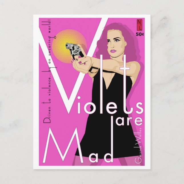 Carte postale Paperback : Les violettes sont morte (Devant)