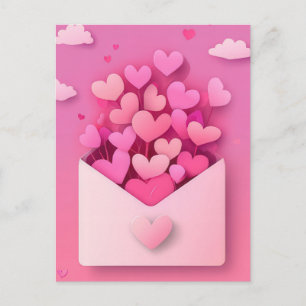 Carte Postale Papercut Hearts La Saint Valentin
