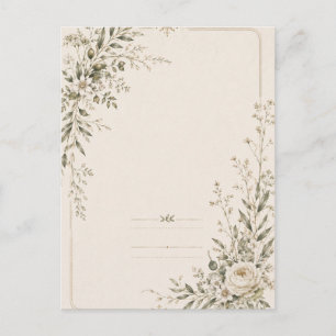 Carte Postale Papeterie de mariage au charme botanique naturel