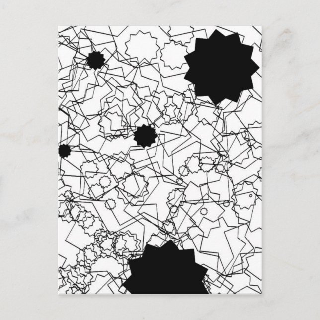 Carte Postale Papier dessin abstrait de conception de trait de c (Devant)