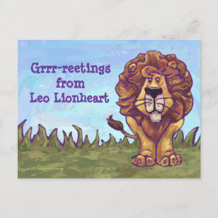 Carte Postale Papier Lion