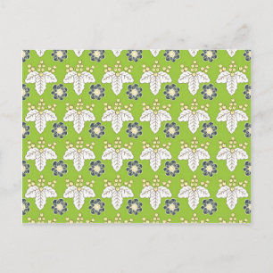 Carte Postale Papier peint à ressort vert et violet