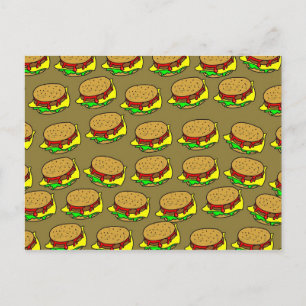 Carte Postale Papier peint Burger
