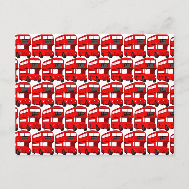 Carte Postale Papier peint de bus Red London Double Decker (Devant)
