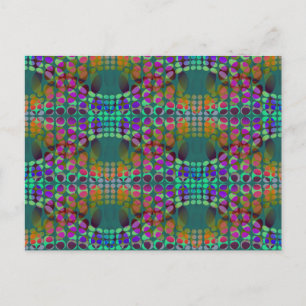 Carte Postale Papier peint Dotée Orderly Chaos coloré + votre id
