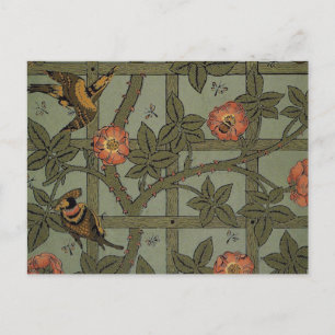 Carte Postale Papier peint en treillis de William Morris