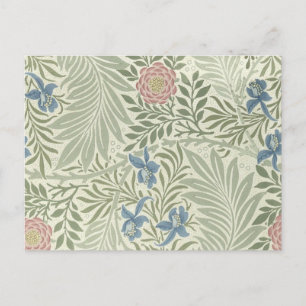 Carte Postale Papier peint floral Larkspur de William Morris