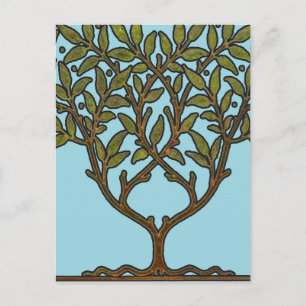 Carte Postale Papier peint frise d'arbre de William Morris Flora