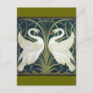 Carte Postale Papier peint Swan and Rush and Iris