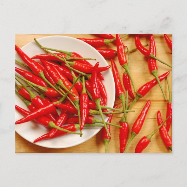 Carte postale papier piment rouge (Devant)