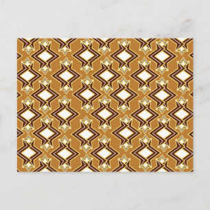 Carte Postale Papiers peints Art Déco, brun et beige