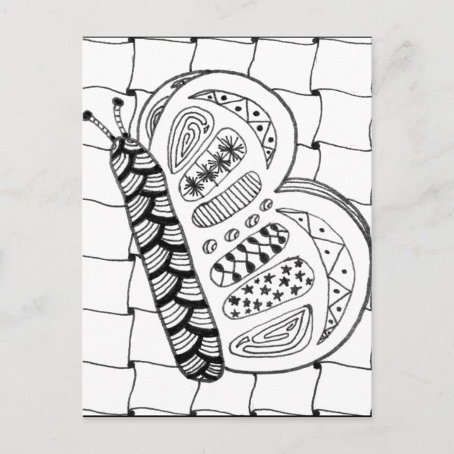 Carte postale papillon (Devant)