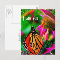 Carte postale Papillon Abstrait Nature Merci