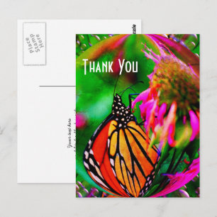 Carte postale Papillon Abstrait Nature Merci