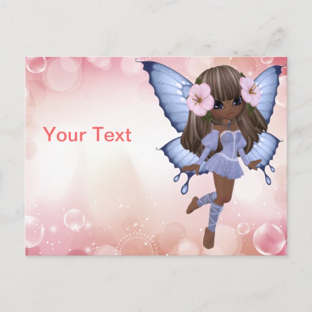 Carte postale papillon afro-américaine Princess (Devant)