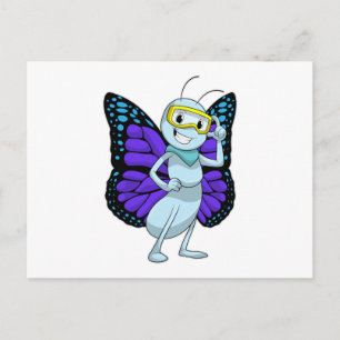 Carte Postale Papillon aux lunettes
