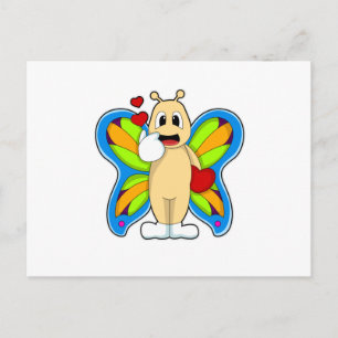 Carte Postale Papillon avec cœur