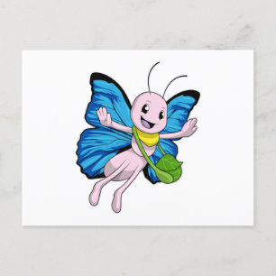 Carte Postale Papillon avec sac à main