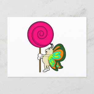 Carte Postale Papillon avec sucette