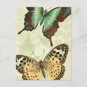 Carte Postale Papillon bleu et jaune