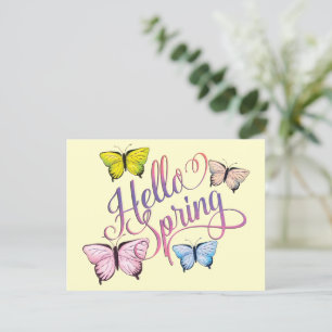 Carte Postale Papillon Bonjour printemps