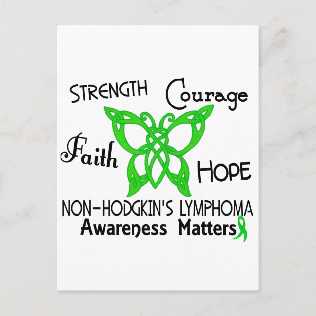 Carte Postale Papillon celtique non Hodgkins Lymphoma 3 (Devant)