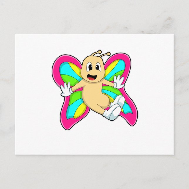 Carte Postale Papillon coloré (Devant)