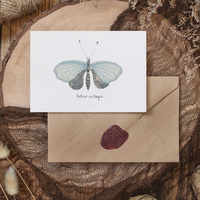 Carte Postale Papillon d'aquarelle Vintage Monarch (Monarch Vintage Watercolor Butterfly Postcard)