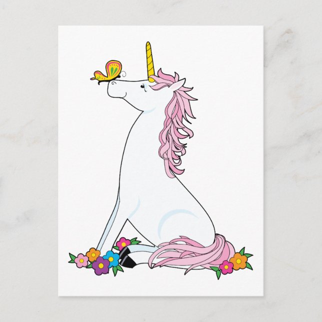 Carte Postale Papillon de licorne (Devant)