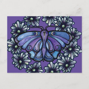Carte Postale Papillon de lune pourpre MoonChild Moths de lune