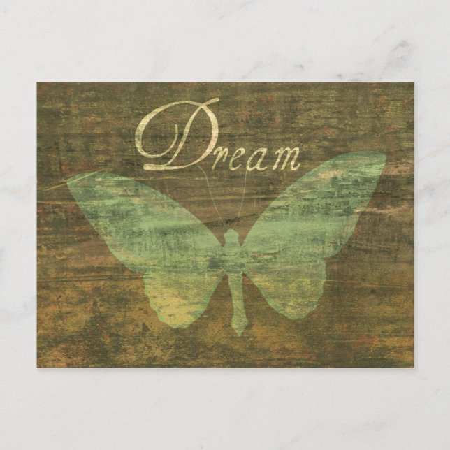 Carte postale Papillon de rêve en bronze (Devant)