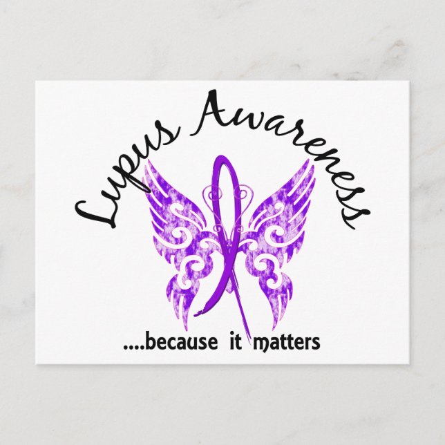 Carte Postale Papillon de tatouage Grunge 6.1 Lupus (Devant)
