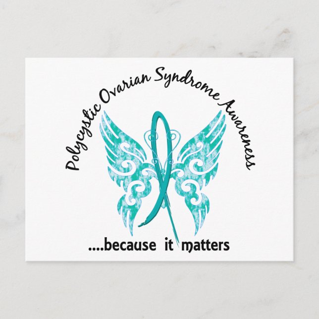 Carte Postale Papillon de tatouage Grunge 6.1 PCOS (Devant)